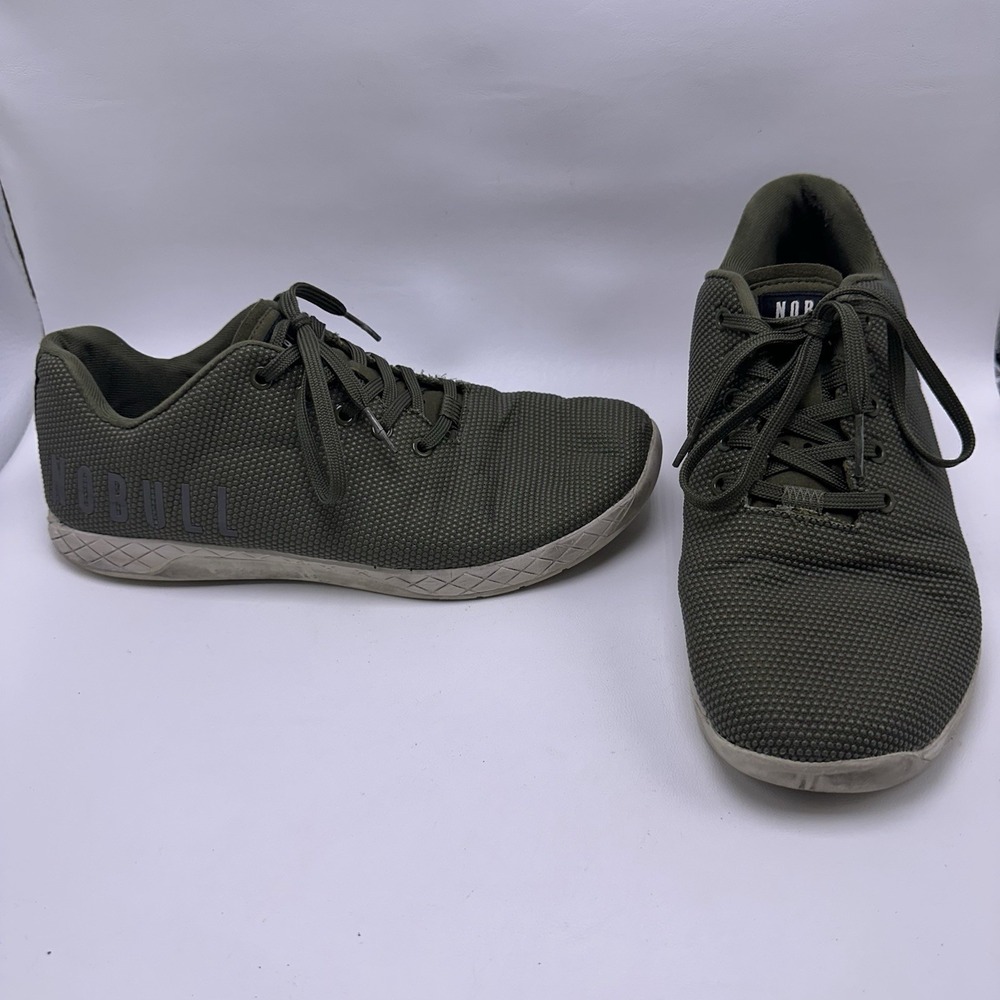 NOBULL Outwork SuperFabric Trainers Olive Green Athletic Shoes Men's Size 12